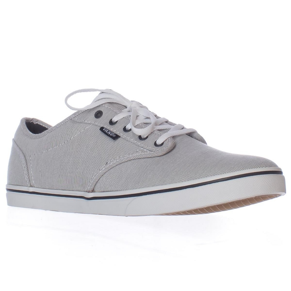 Womens Vans Atwood Low Skate Shoes - Size 7 US - Grey/White Stripe